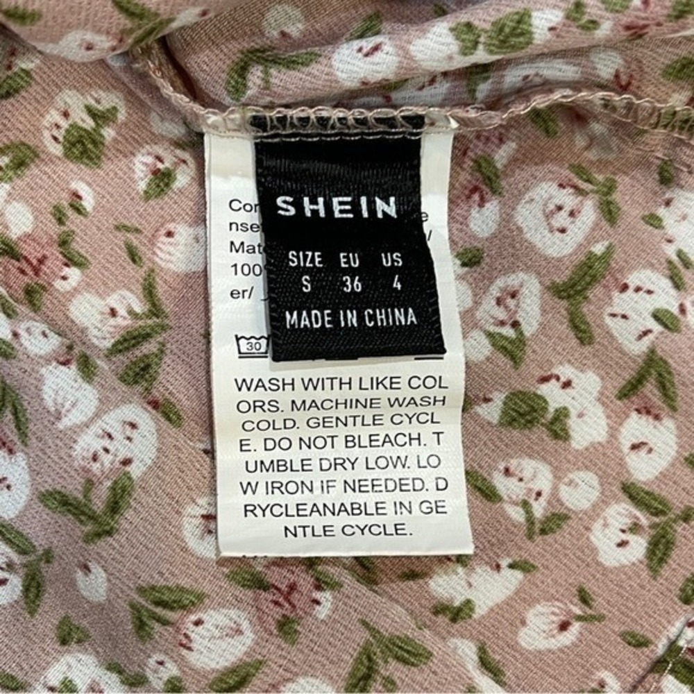 SHEIN Floral Ruffle Tiered Mini Skirt Women's Size S - Picture 4 of 5